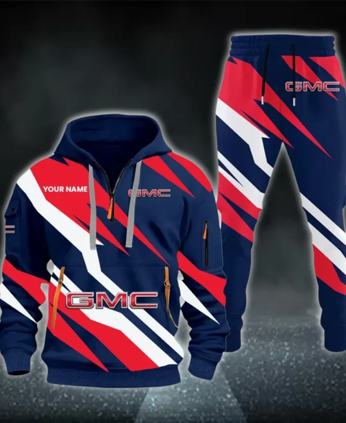 Hauling Truck Hoodie Half Zip x Sweatpants Set, Automotive Streetwear Hoodie Set CAR514100925064