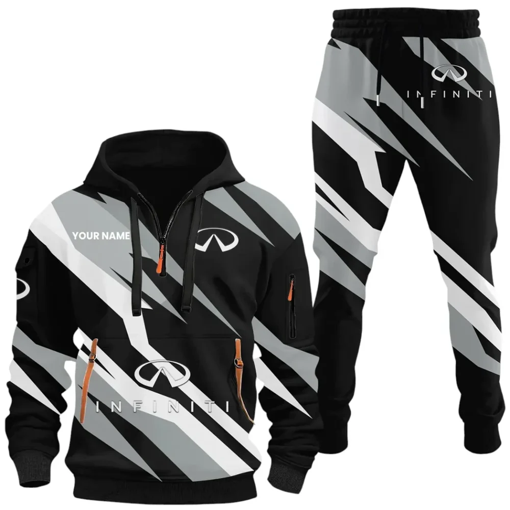 Performance Coupe Hoodie Half Zip x Sweatpants Set, Garage Life 3D Hoodie Set CAR514100925065 - Image 2