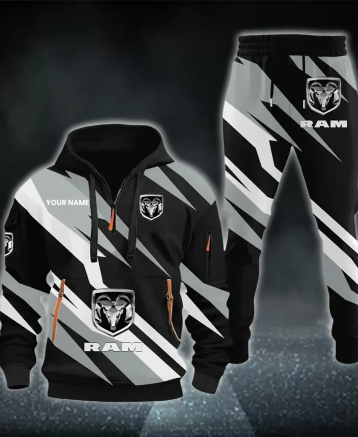 Tough Truck Brand Hoodie Half Zip x Sweatpants Set, Road-Ready Hoodie and Jogger Set CAR514100925067