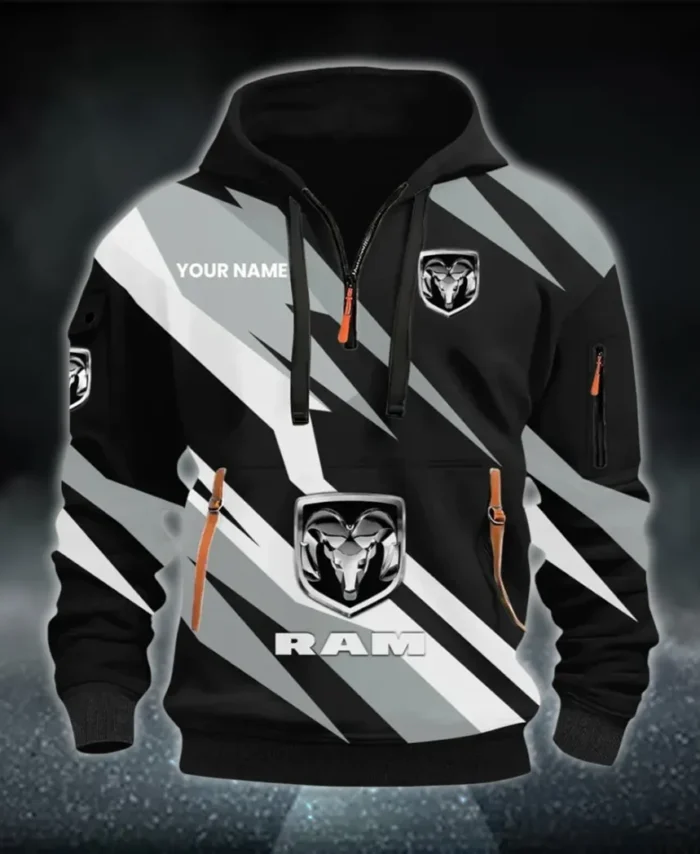 Tough Truck Brand Hoodie Half Zip 3D Print, Sporty & Casual Everyday Wear Hoodie CAR514100925067