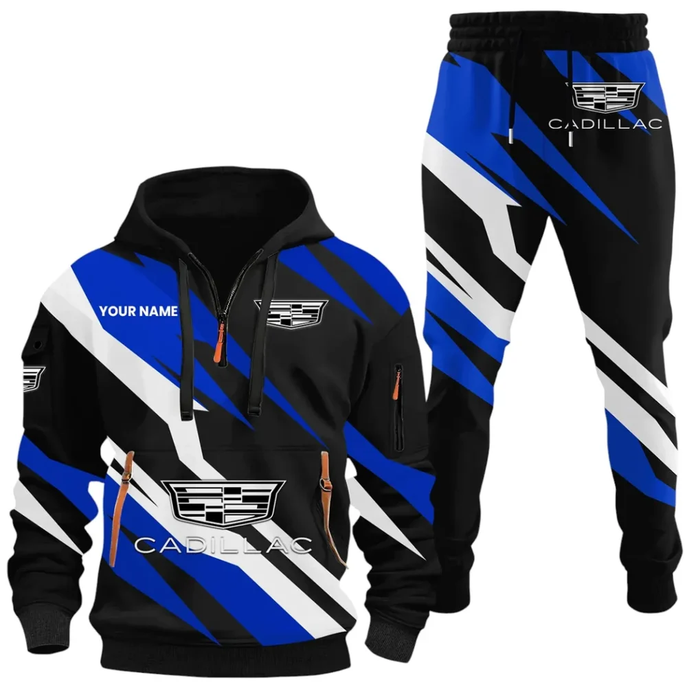 Elegant Touring Car Hoodie Half Zip x Sweatpants Set, Automotive Streetwear Hoodie Set CAR514100925071 - Image 2
