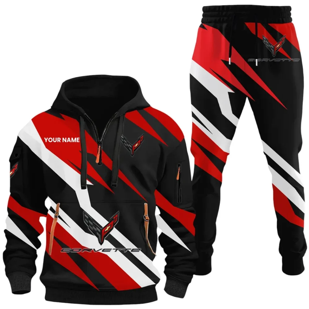 American Supercar Hoodie Half Zip x Sweatpants Set, Ride-Inspired Half-Zip Hoodie Set CAR514100925072 - Image 2
