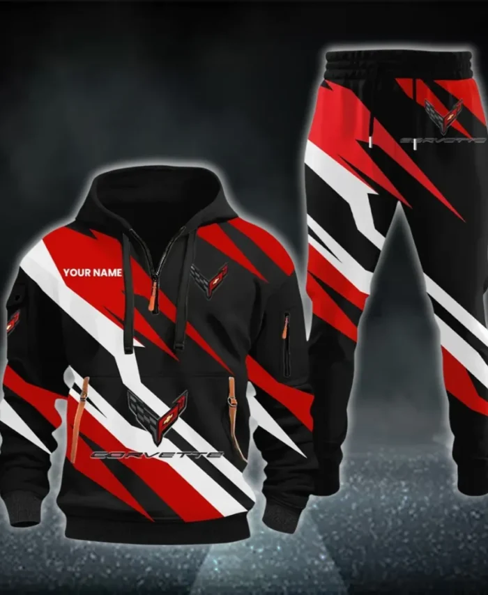American Supercar Hoodie Half Zip x Sweatpants Set, Ride-Inspired Half-Zip Hoodie Set CAR514100925072