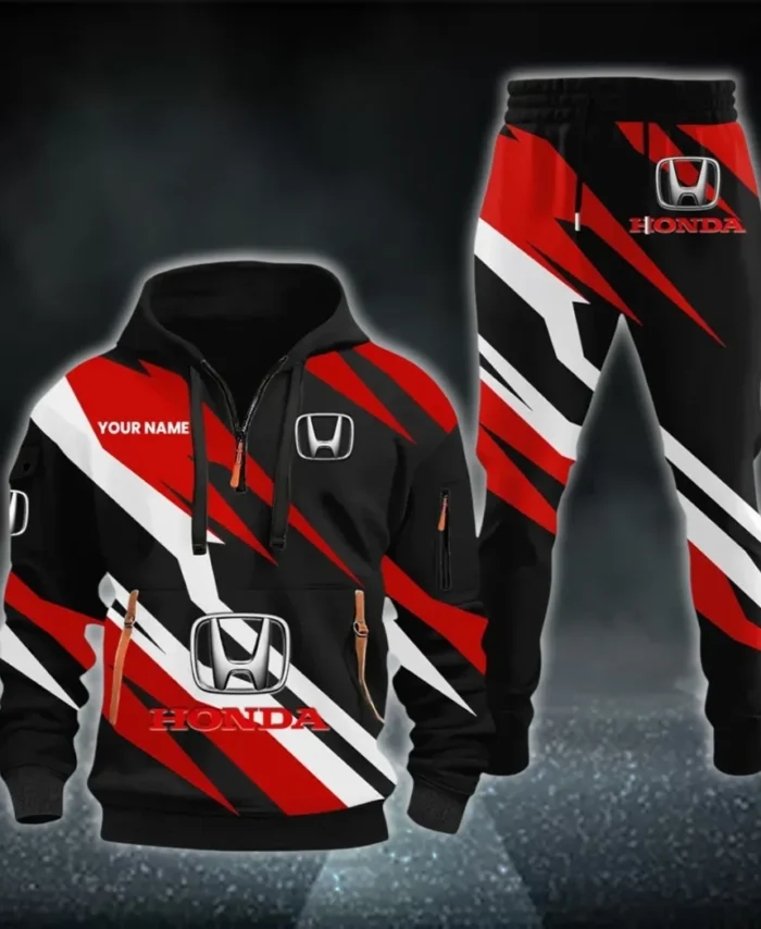Crossover Hoodie Half Zip x Sweatpants Set, Performance Drive Hoodie Combo CAR514100925074