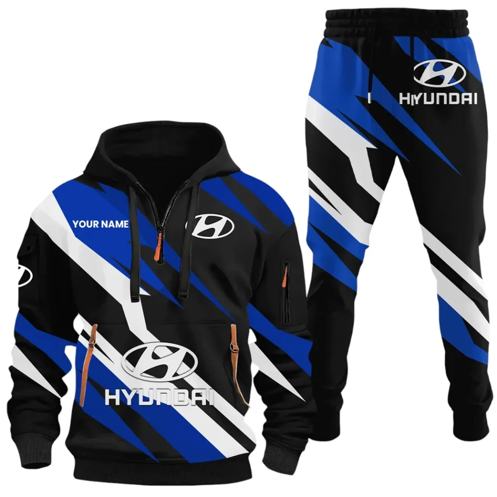 Family Car Hoodie Half Zip x Sweatpants Set, High-Performance Driver Tracksuit CAR514100925075 - Image 2