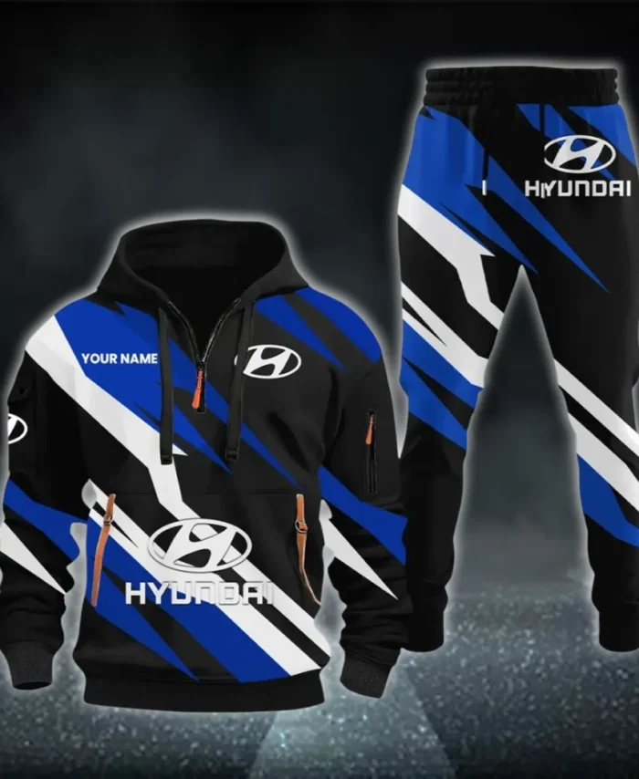 Family Car Hoodie Half Zip x Sweatpants Set, High-Performance Driver Tracksuit CAR514100925075
