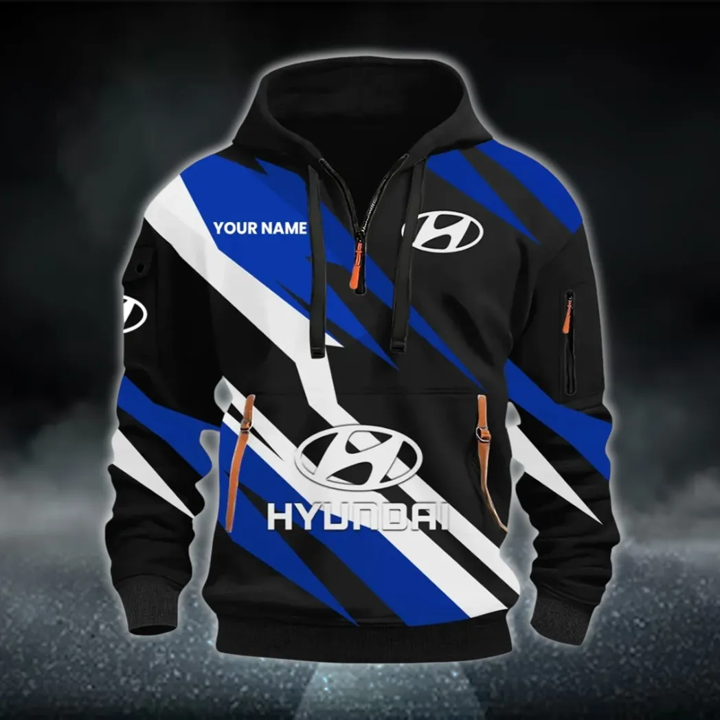 Family Car Hoodie Half Zip 3D Print, Comfortable Daily Wear CAR514100925075