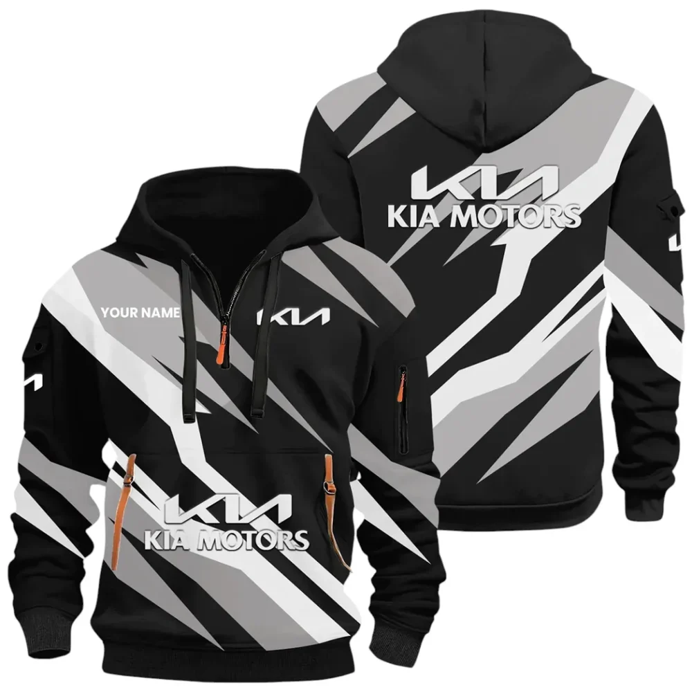 Affordable Auto Hoodie Half Zip x Sweatpants Set, Custom 3D Automotive Tracksuit Set CAR514100925076 - Image 3