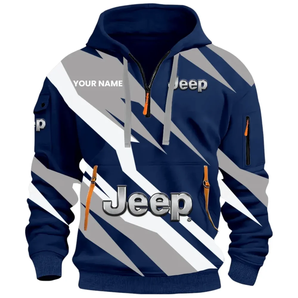 Open-Top SUV Company Hoodie Half Zip 3D Print, Durable & Casual Streetwear CAR514100925077 - Image 3