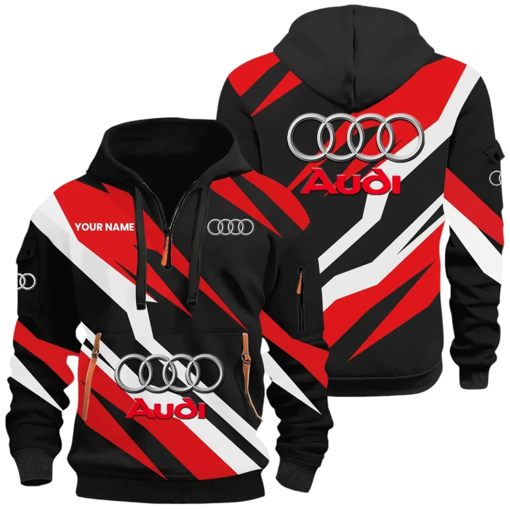 Sports Sedan Hoodie Half Zip x Sweatpants Set, Custom 3D Automotive Tracksuit Set CAR514100925078 - Image 3