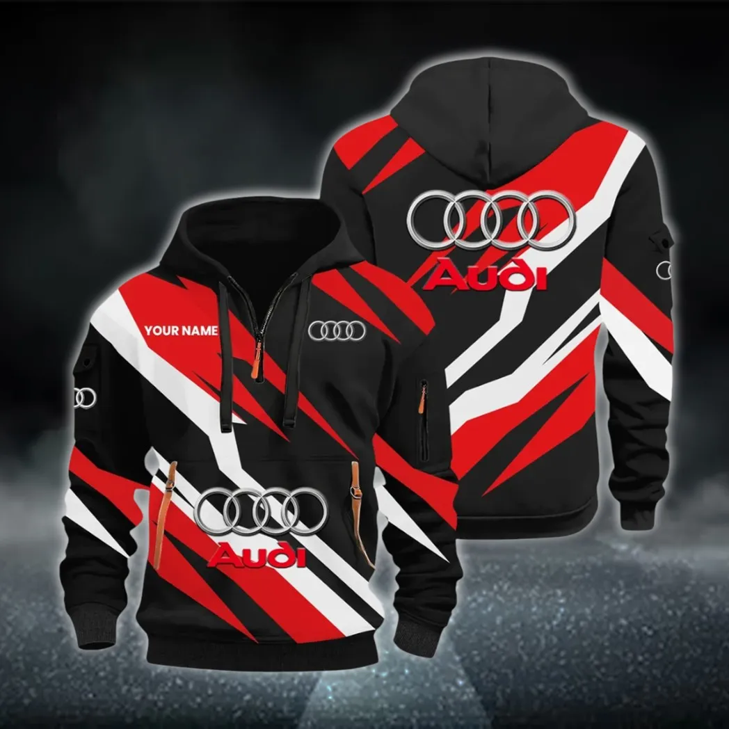 Sports Sedan Hoodie Half Zip 3D Print, Comfortable Everyday Hoodie CAR514100925078