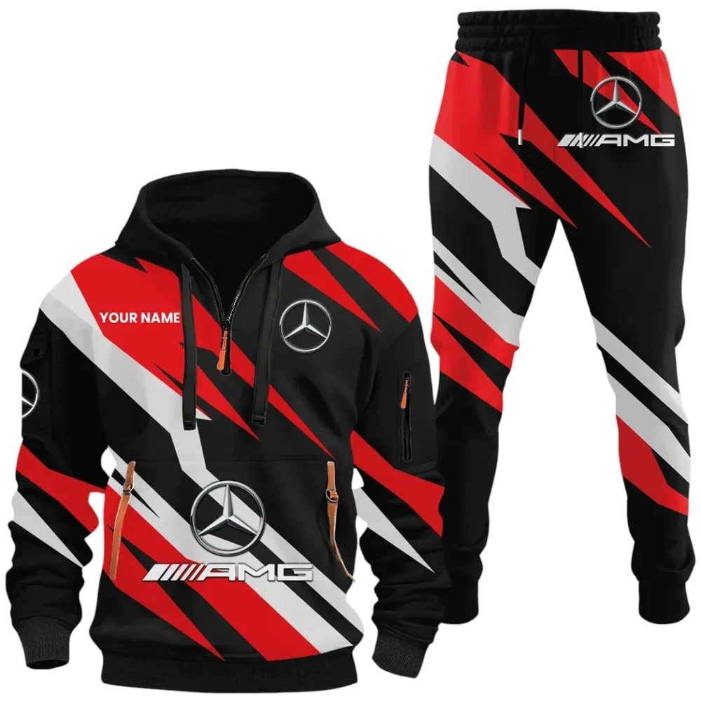 Engine Life Hoodie Half Zip x Sweatpants Set, Automotive Streetwear Hoodie Set CAR514100925080 - Image 2