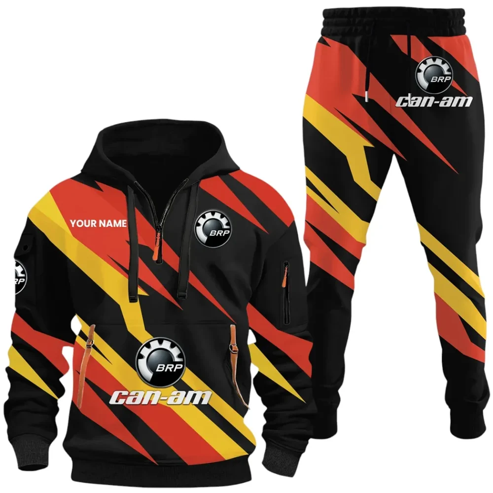 Racing Car Hoodie Half Zip x Sweatpants Set, Ride-Inspired Half-Zip Hoodie Set CAR514100925081 - Image 2