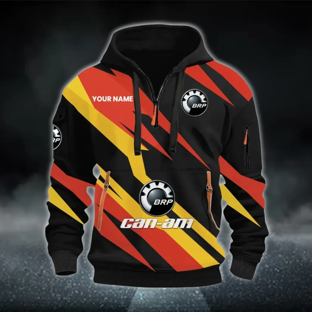 Racing Car Hoodie Half Zip 3D Print, Rugged & Sporty Hoodie CAR514100925081