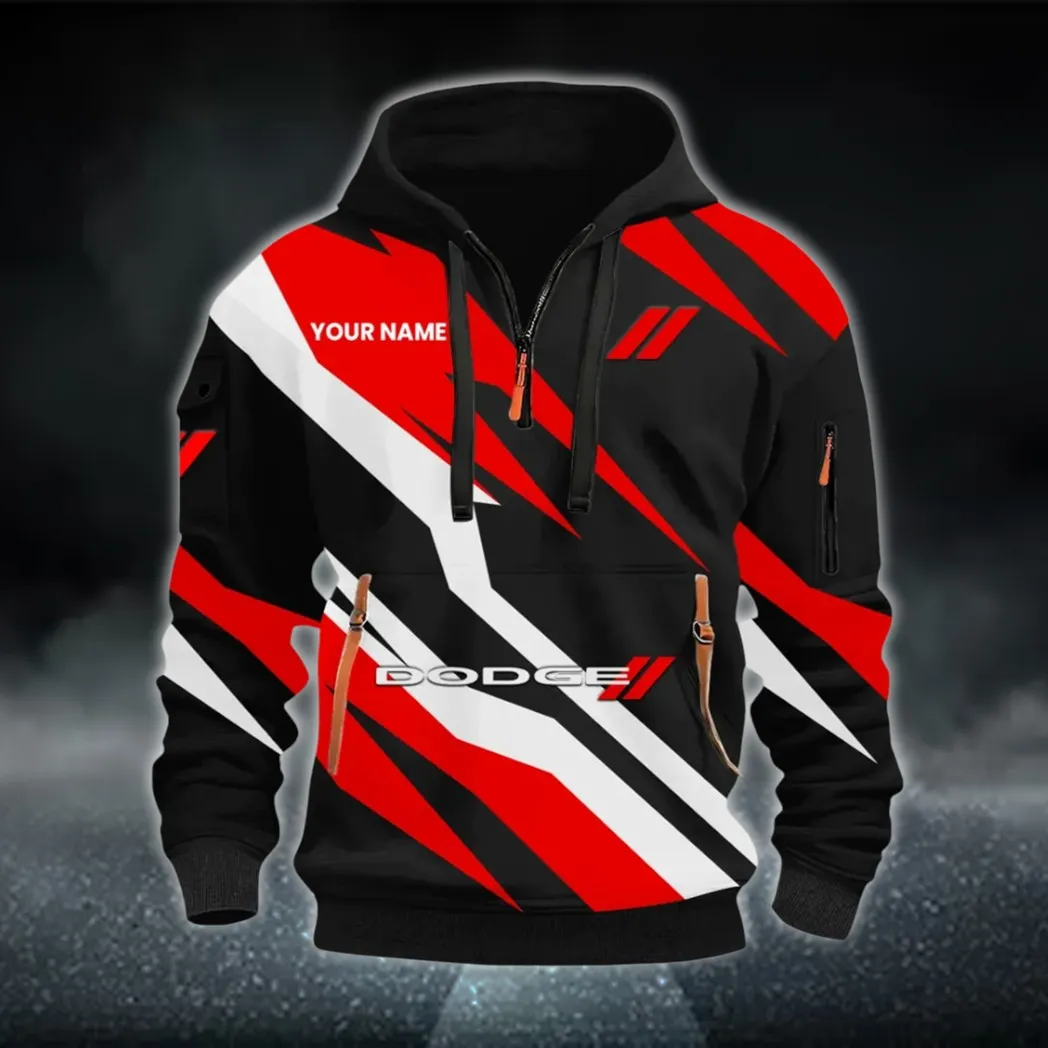 Performance Vehicle Hoodie Half Zip 3D Print, Comfortable Daily Hoodie CAR514100925083
