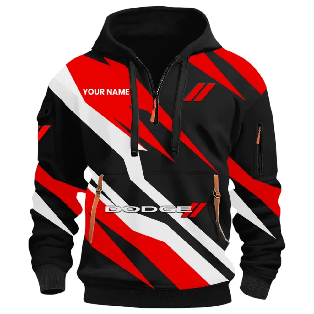 Performance Vehicle Hoodie Half Zip 3D Print, Comfortable Daily Hoodie CAR514100925083 - Image 3