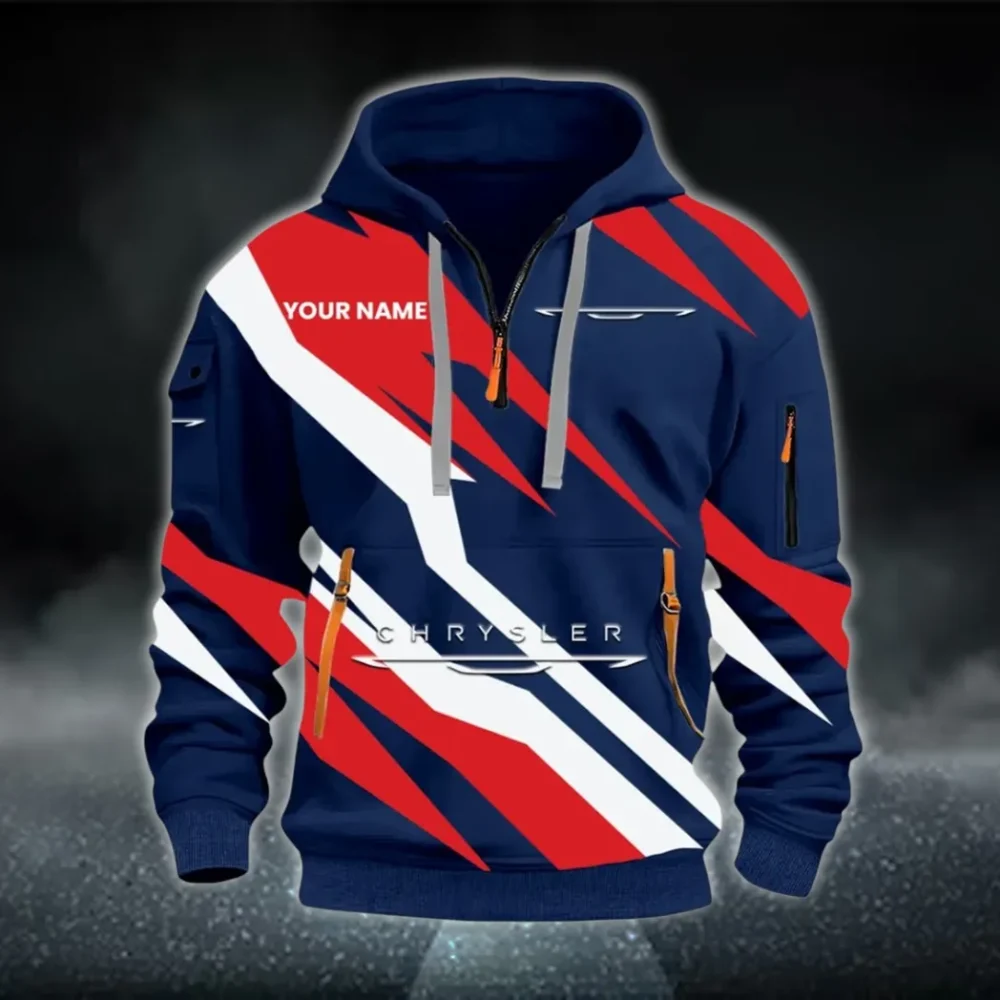 Luxury Sedan Hoodie Half Zip 3D Print, Casual Street-Ready Hoodie CAR514100925084