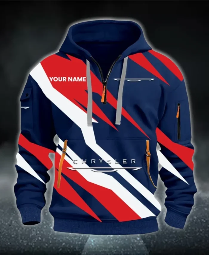 Luxury Sedan Hoodie Half Zip 3D Print, Casual Street-Ready Hoodie CAR514100925084
