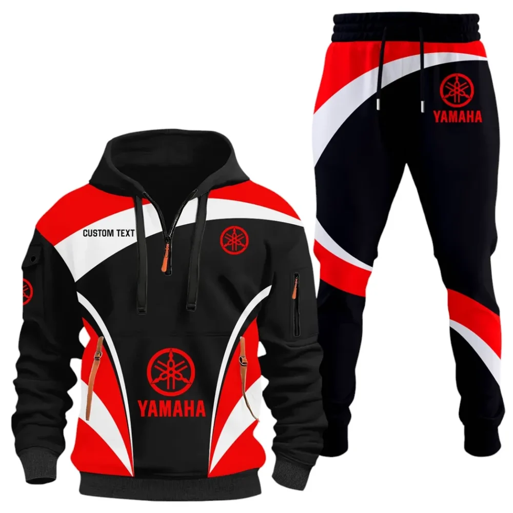Racing Car Hoodie Half Zip x Sweatpants Set, Automotive Streetwear Hoodie Set CAR514100925086 - Image 2