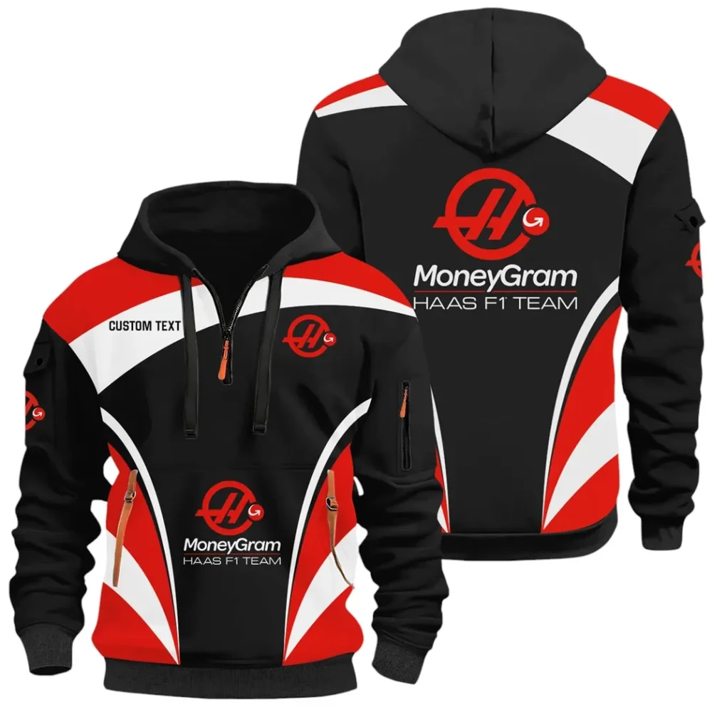Racing Car Hoodie Half Zip x Sweatpants Set, 3D Printed Driver's Outfit CAR514100925090 - Image 3