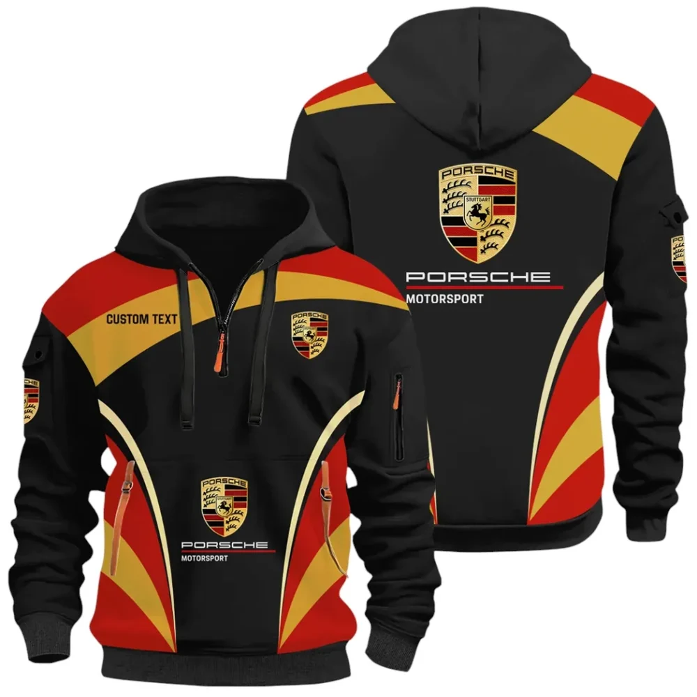 Sports Car Hoodie Half Zip x Sweatpants Set, Premium Car Fan Tracksuit CAR514100925093 - Image 3