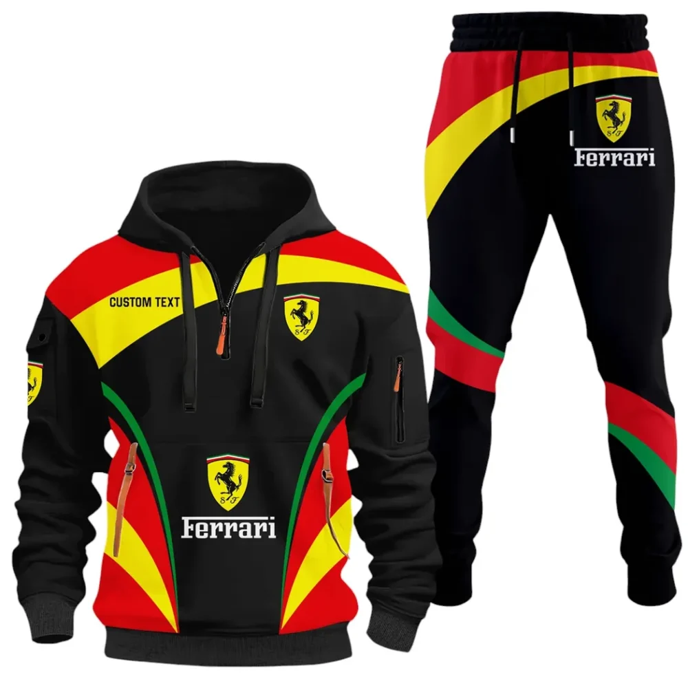 Racing Legend Hoodie Half Zip x Sweatpants Set, 3D Printed Driver's Outfit CAR514100925094 - Image 2