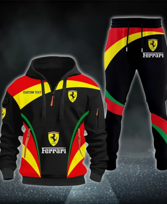Racing Legend Hoodie Half Zip x Sweatpants Set, 3D Printed Driver's Outfit CAR514100925094