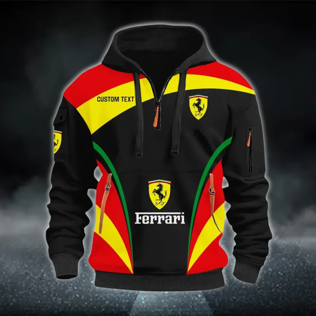 Racing Legend Hoodie Half Zip 3D Print, Adventure & Urban Fit Hoodie CAR514100925094
