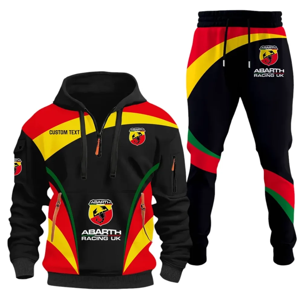 Performance Car Hoodie Half Zip x Sweatpants Set, Ride-Inspired Half-Zip Hoodie Set CAR514100925095 - Image 2