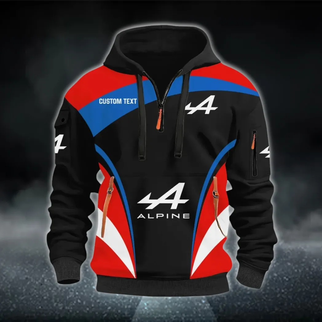 Sports Car Hoodie Half Zip 3D Print, Comfortable Urban Hoodie CAR514100925096