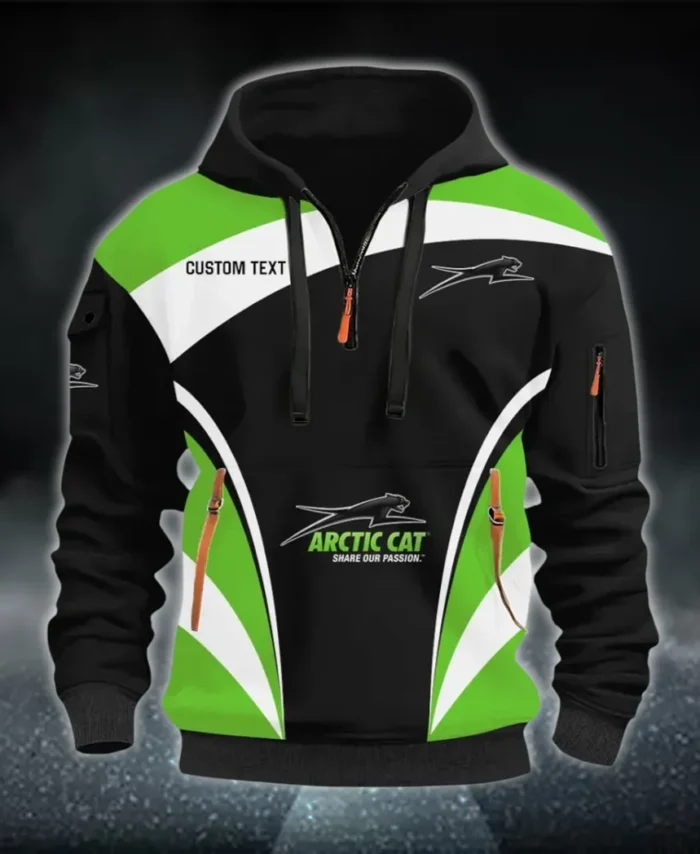 Winter Sports Vehicle Hoodie Half Zip 3D Print, Everyday Casual Hoodie CAR514100925097