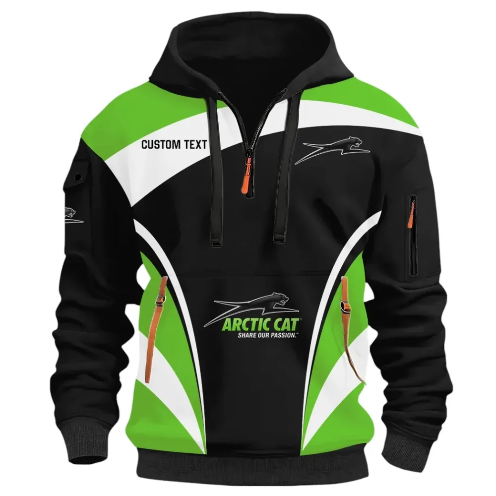 Winter Sports Vehicle Hoodie Half Zip 3D Print, Everyday Casual Hoodie CAR514100925097 - Image 3