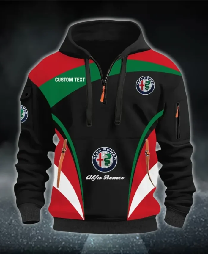 Sport Sedan Hoodie Half Zip 3D Print, Sporty & Casual Everyday Wear Hoodie CAR514100925100