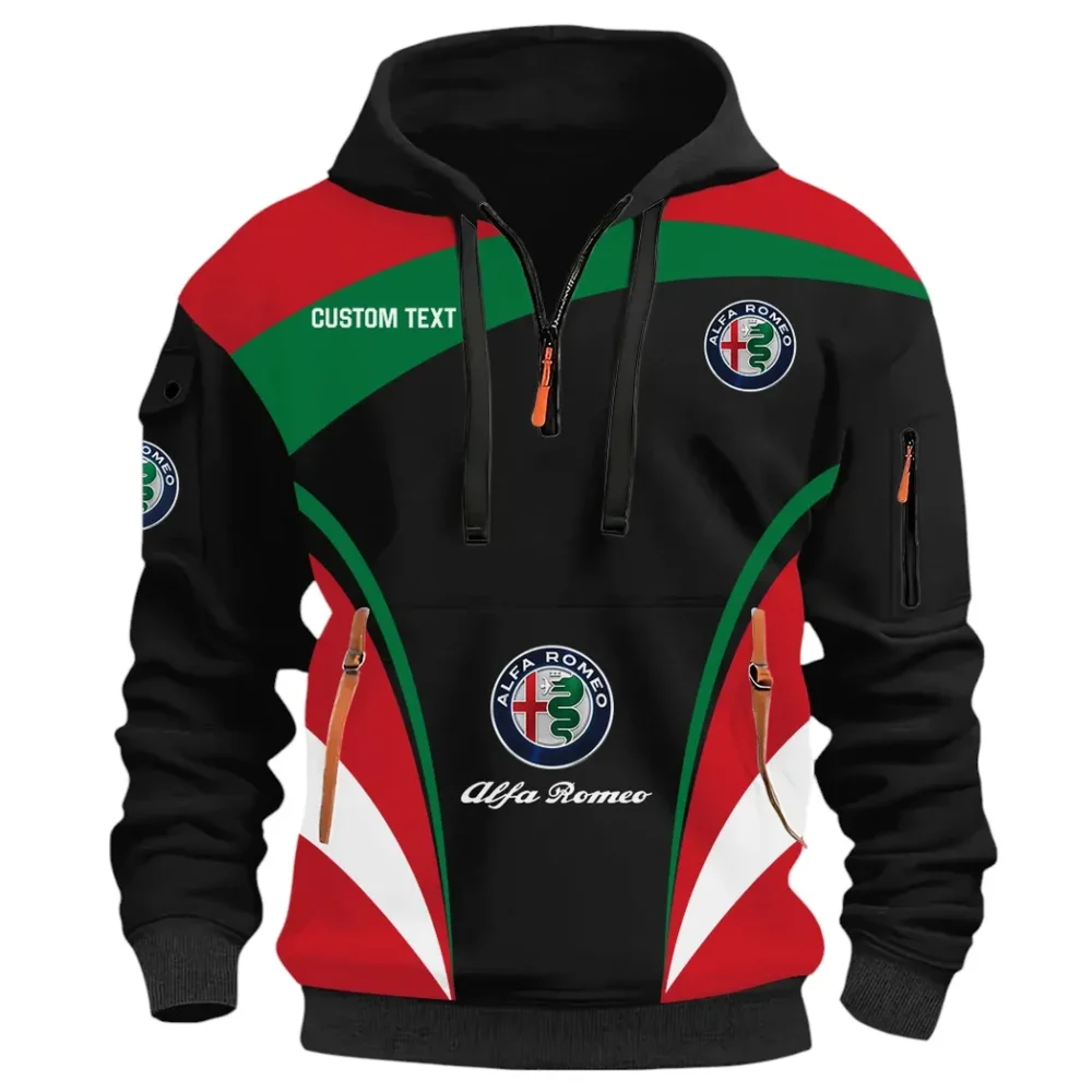 Sport Sedan Hoodie Half Zip 3D Print, Sporty & Casual Everyday Wear Hoodie CAR514100925100 - Image 3