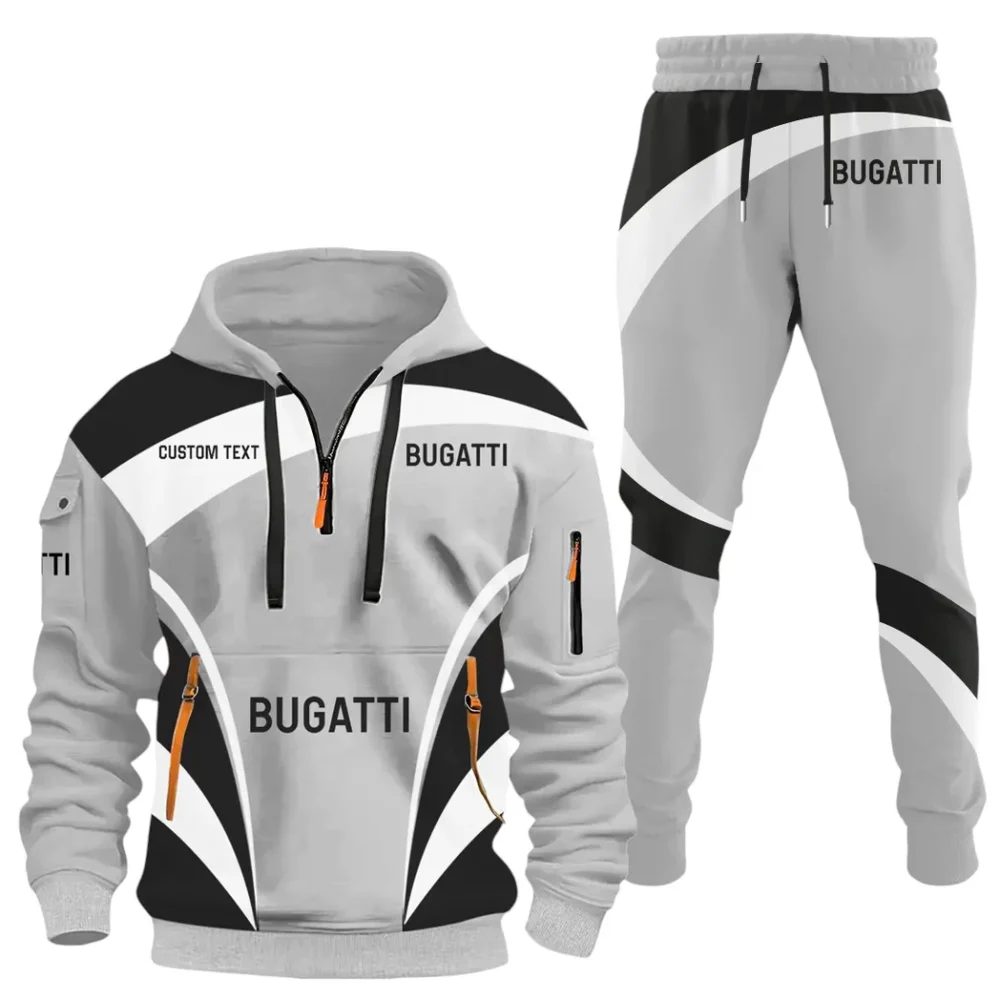 Hypercar Hoodie Half Zip x Sweatpants Set, Custom Ride-Ready Tracksuit CAR514100925101 - Image 2