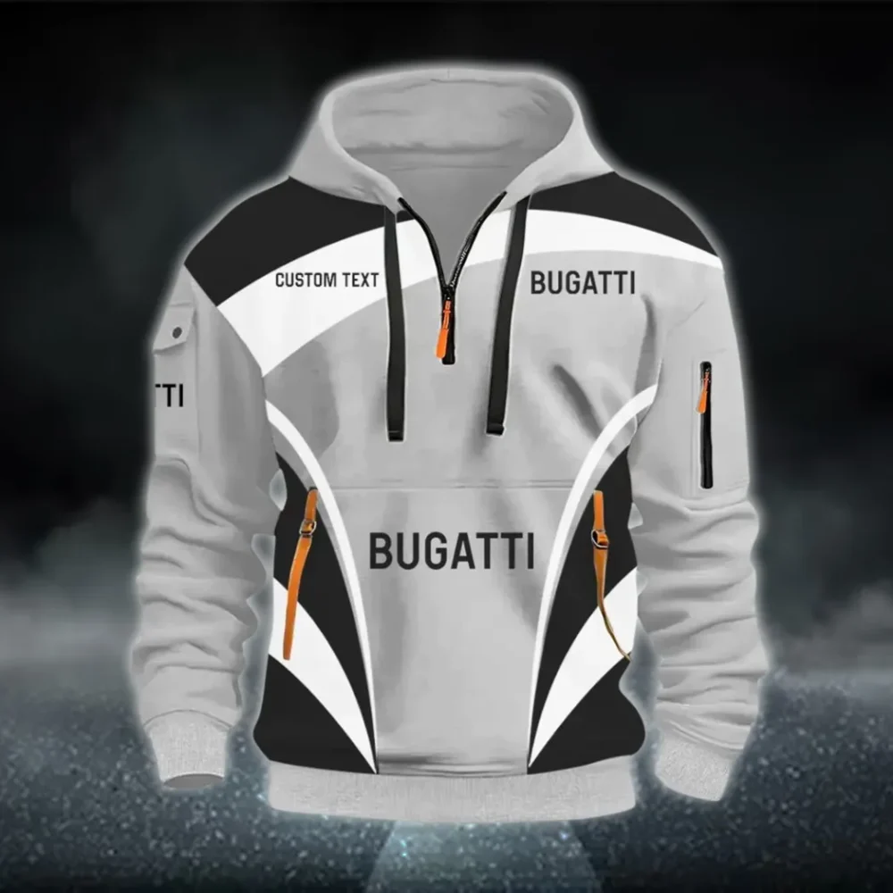 Hypercar Hoodie Half Zip 3D Print, Urban Style & Relaxed Fit Hoodie CAR514100925101