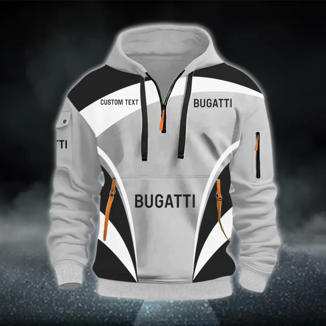 Hypercar Hoodie Half Zip 3D Print, Urban Style & Relaxed Fit Hoodie CAR514100925101