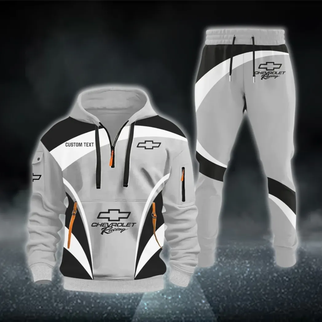 Performance Sedan Hoodie Half Zip x Sweatpants Set, Sporty Auto-Inspired Tracksuit CAR514100925102