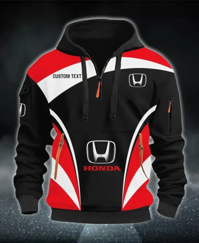 Compact Car Hoodie Half Zip 3D Print, Rugged & Comfortable Streetwear Outfit CAR514100925104