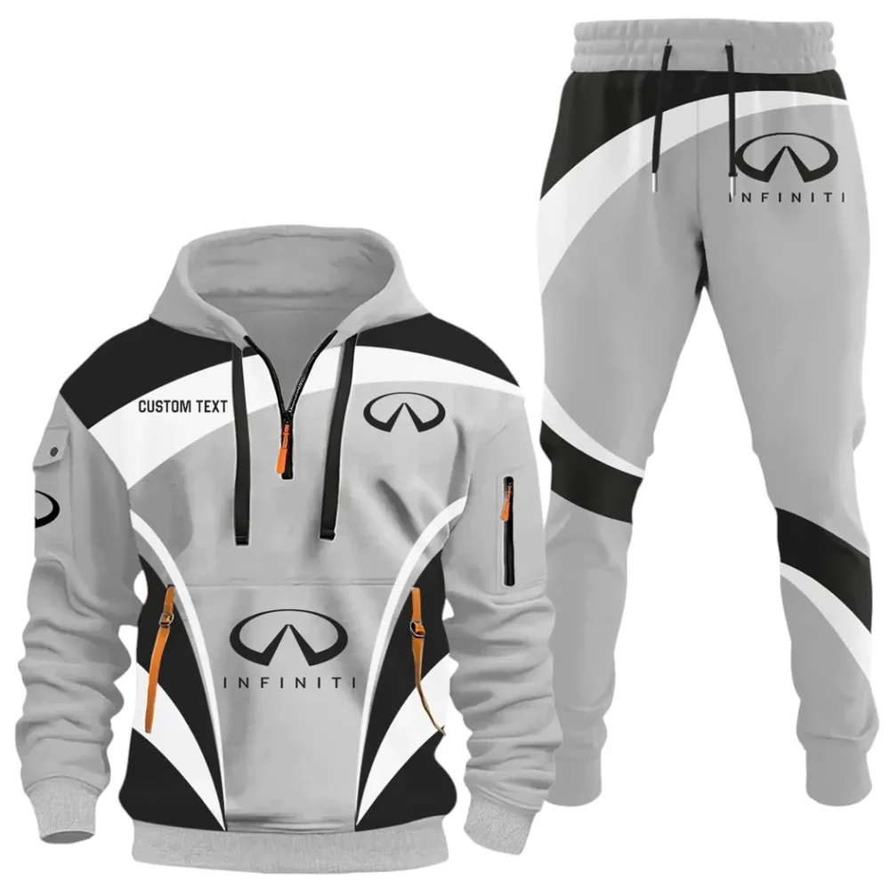 Performance Coupe Hoodie Half Zip x Sweatpants Set, All-Season Car Enthusiast Tracksuit CAR514100925114 - Image 2