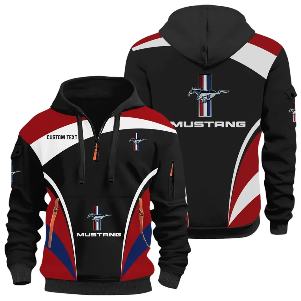 Racing Car Hoodie Half Zip 3D Print, Casual Street-Ready Hoodie CAR514100925117 - Image 2