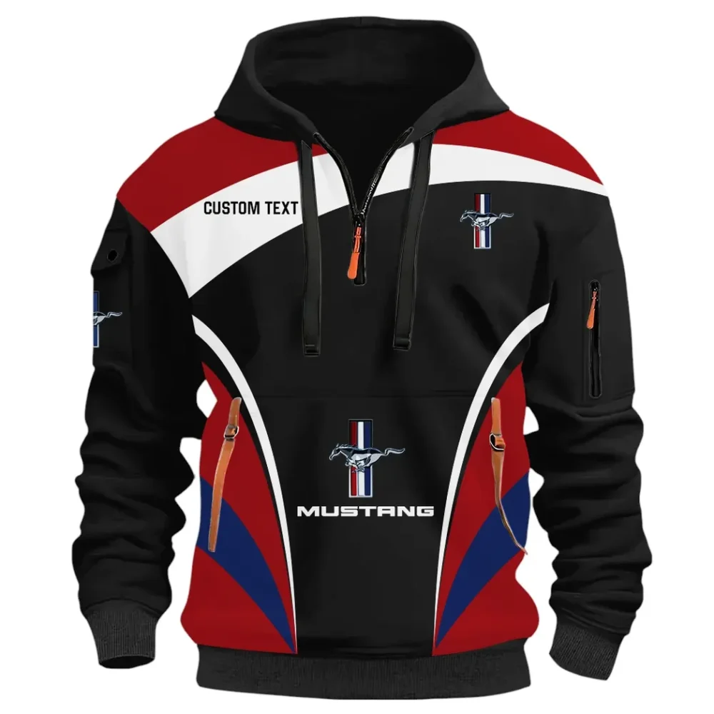 Racing Car Hoodie Half Zip 3D Print, Casual Street-Ready Hoodie CAR514100925117 - Image 3