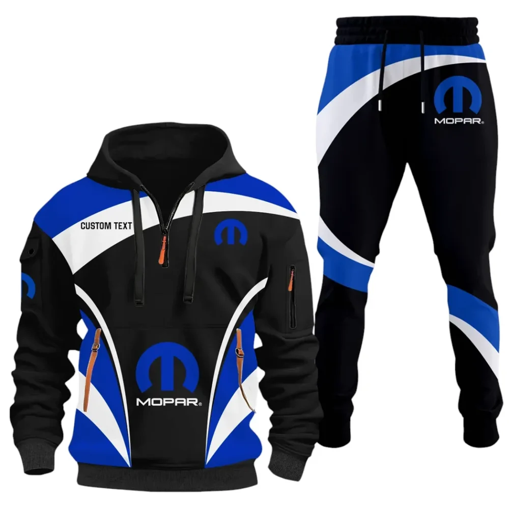 Classic Car Performance Hoodie Half Zip x Sweatpants Set, Road Warrior 3D Outfit Set CAR514100925119 - Image 2