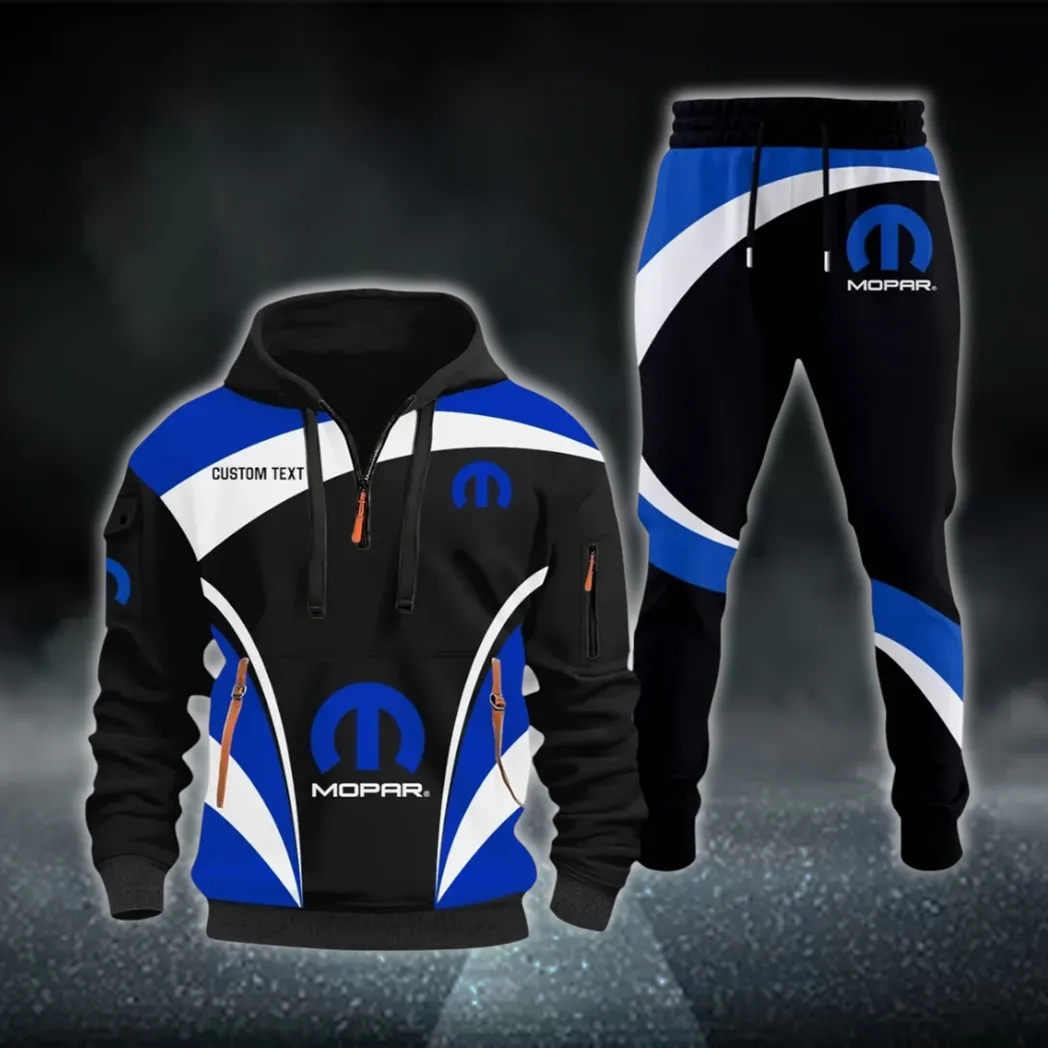 Classic Car Performance Hoodie Half Zip x Sweatpants Set, Road Warrior 3D Outfit Set CAR514100925119