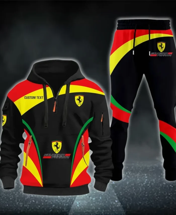 Racing Legend Hoodie Half Zip x Sweatpants Set, Custom Motorcycle Hoodie Set CAR514100925123