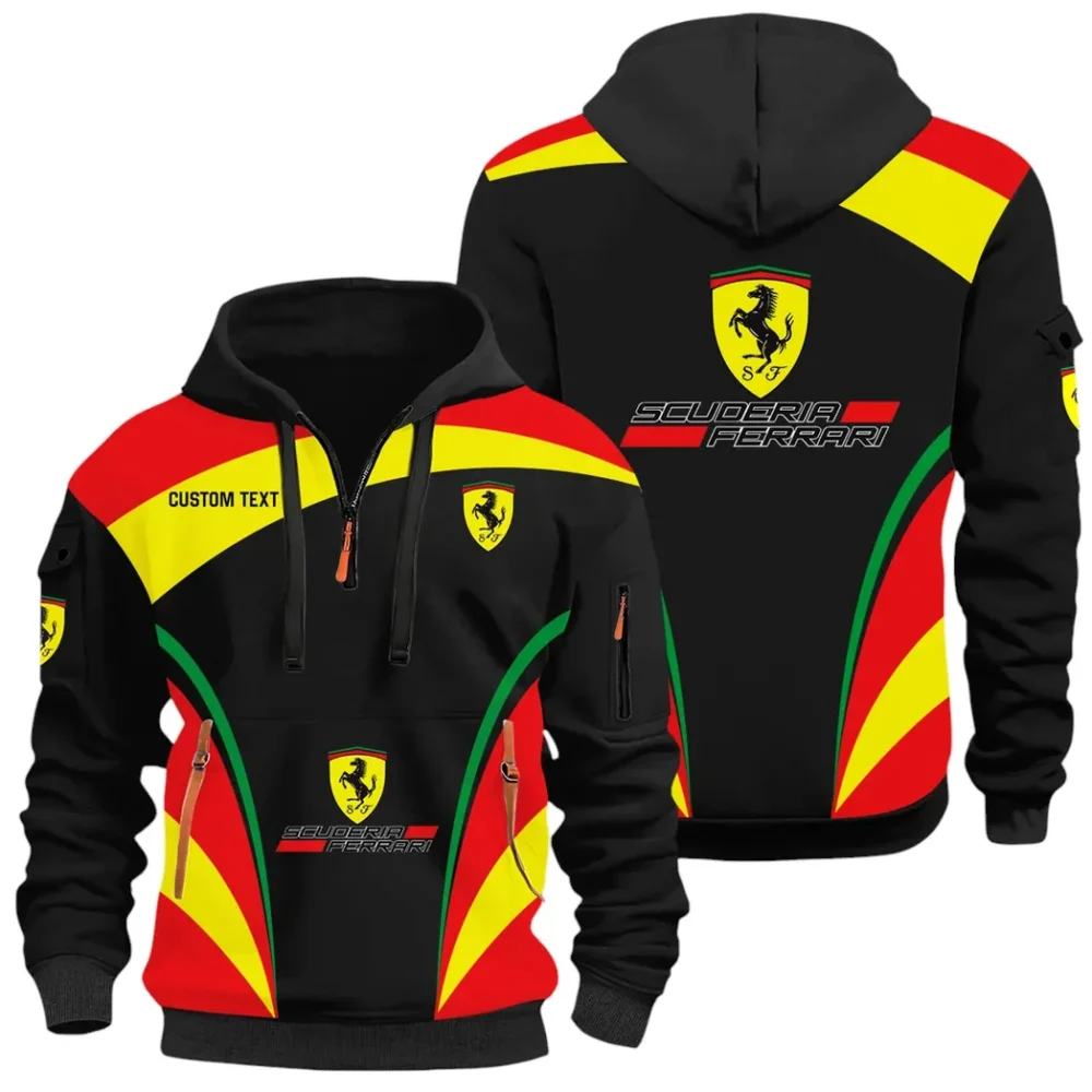 Racing Legend Hoodie Half Zip 3D Print, Lightweight & Casual Comfort Hoodie CAR514100925123 - Image 2