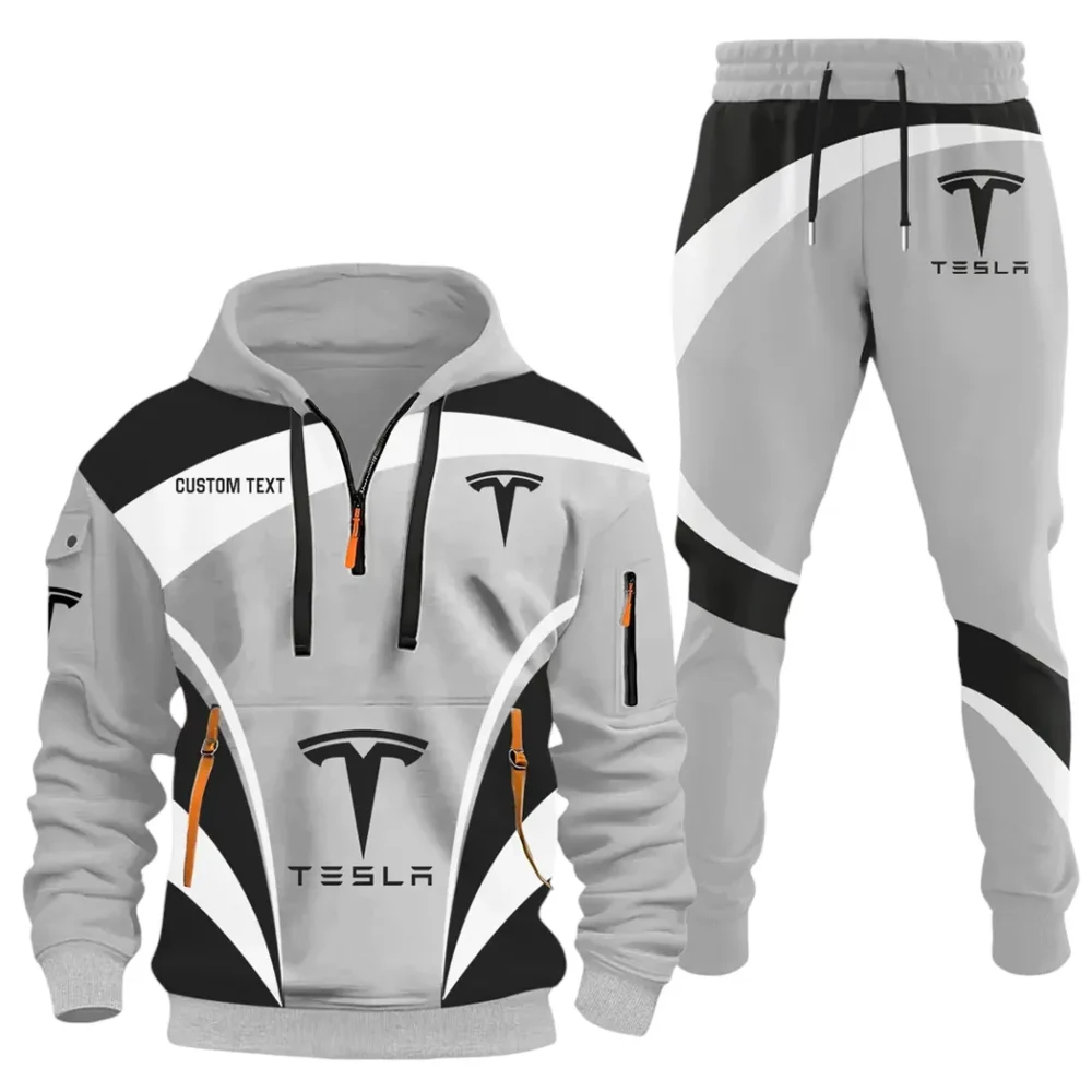 Futuristic Ride Hoodie Half Zip x Sweatpants Set, Custom Road Lifestyle Hoodie Set CAR514100925124 - Image 2
