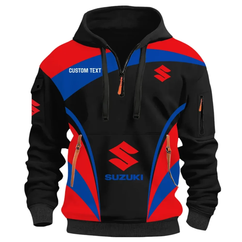 Racing Motor Hoodie Half Zip 3D Print, Adventure & Urban Fit Hoodie CAR514100925127 - Image 3