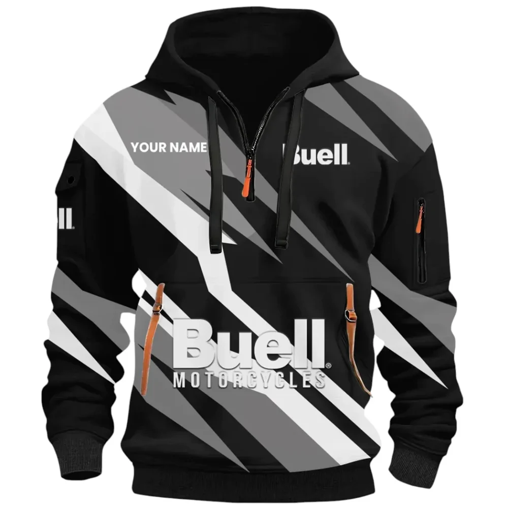 Street Racer Hoodie Half Zip 3D Print, Rugged Sporty Streetwear Hoodie CAR514100925128 - Image 3