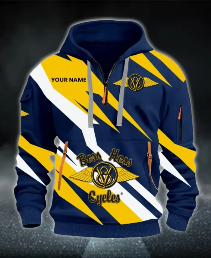Touring Chopper Hoodie Half Zip 3D Print, Comfortable Urban Hoodie CAR514100925129